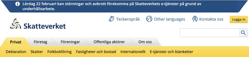 Foto: Skärmavbild Skatteverket.se Foto: Skärmavbild Skatteverket.se